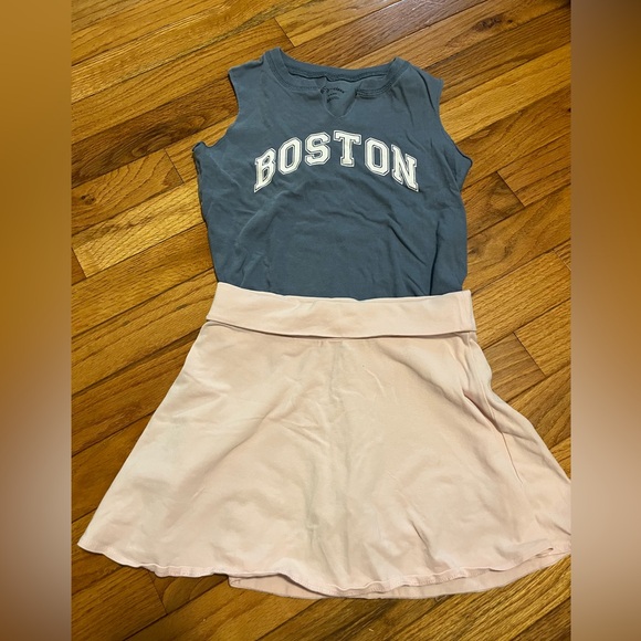 art class Girls S 6/6X Tank Top BOSTON Slate Blue Raw-Edge Cut-Off Sleeves - Picture 9 of 10